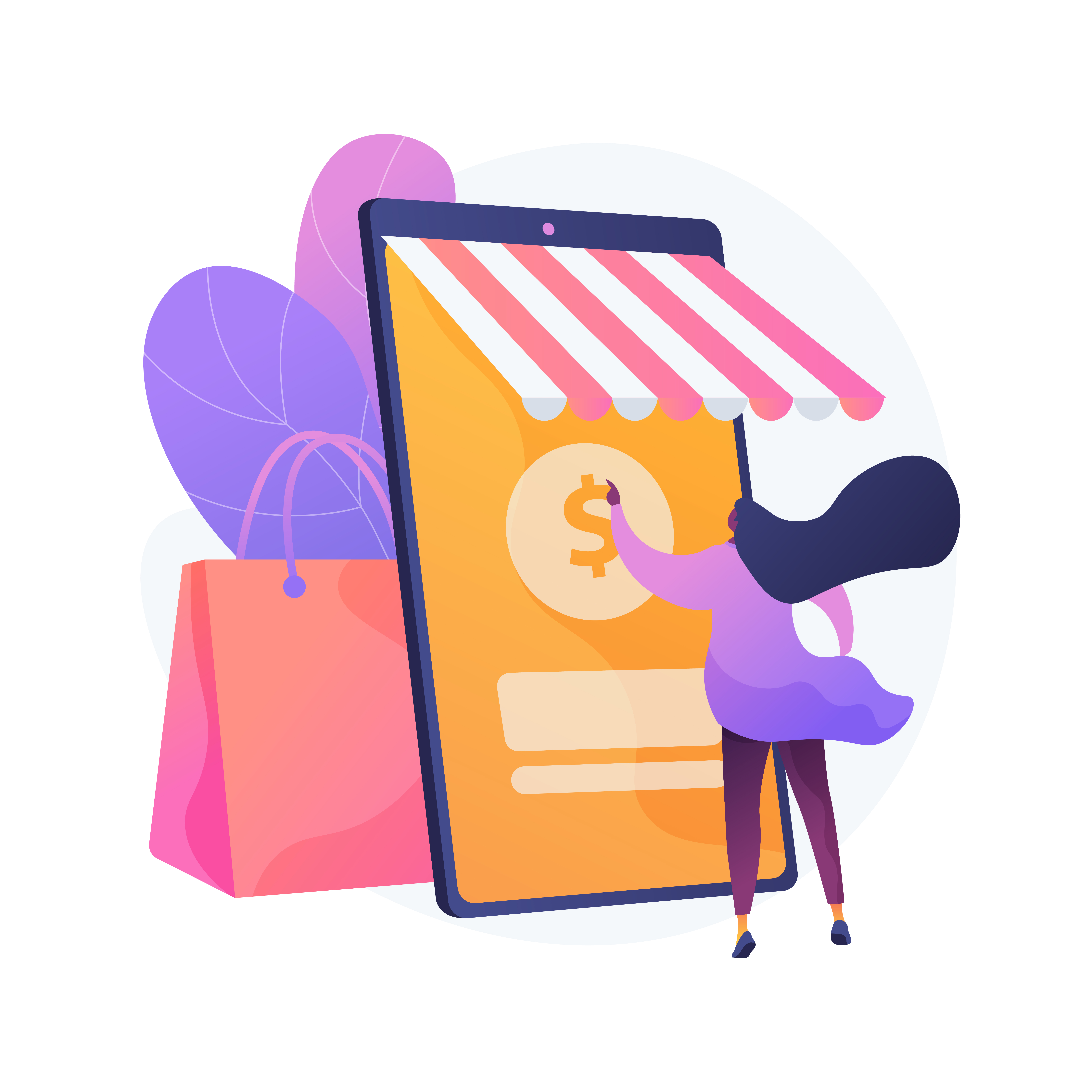 Ilustración de comercio electrónico